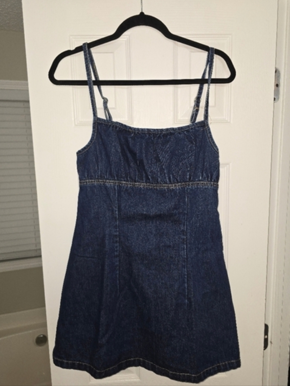 Princess Polly Indigo Blue Denim Mini Dress Size 2